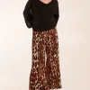 Abstract Cheetah Pleated Trousers