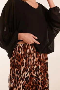 Abstract Cheetah Pleated Trousers