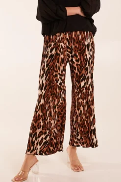 Abstract Cheetah Pleated Trousers