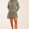 Abstract Geometric Tunic Dress