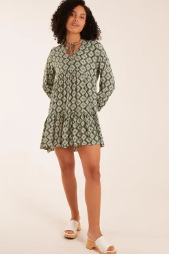 Abstract Geometric Tunic Dress
