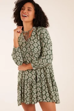 Abstract Geometric Tunic Dress