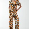 Abstract Honeycomb Cross Over Jumpsuit