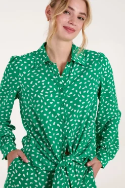 Abstract Polka Dot Oversized Shirt
