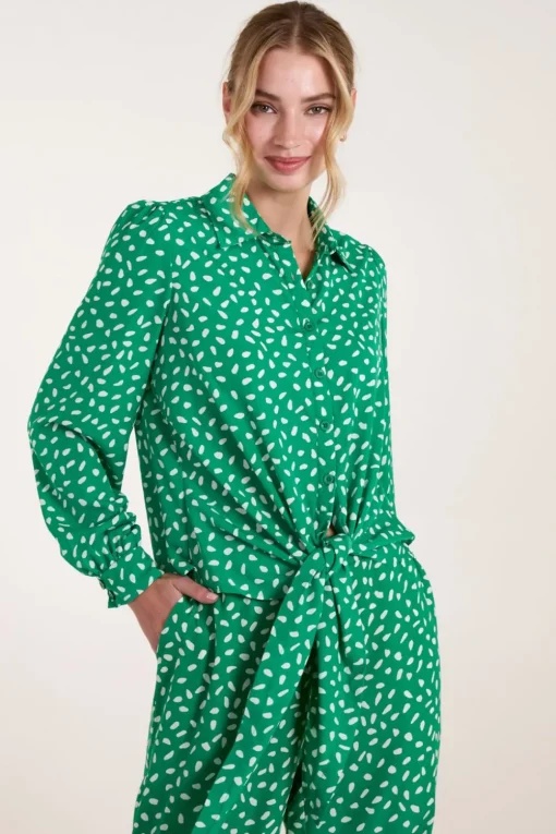 Abstract Polka Dot Oversized Shirt