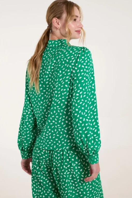 Abstract Polka Dot Oversized Shirt