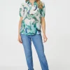 Abstract Print 1/2 Sleeve Blouse