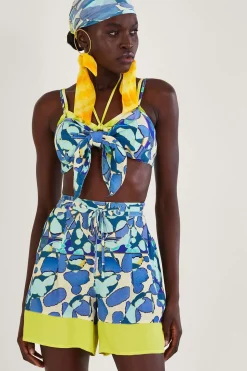 Abstract Print Crop Top