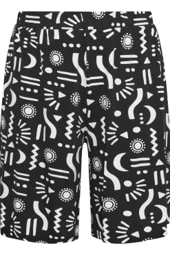 Abstract Print Jersey Pull On Shorts