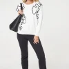 Abstract Print Scoop Neck Pullover
