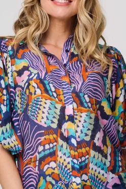 Abstract Puff 1/2 Sleeve Shirt