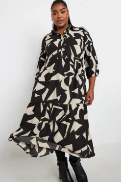 Abstract Shirt Dress