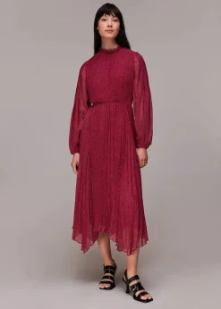 Abstract Snake Plisse Dress-