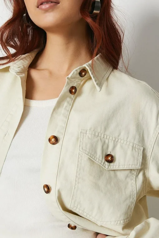 Acid Wash Oversized Denim Shirt