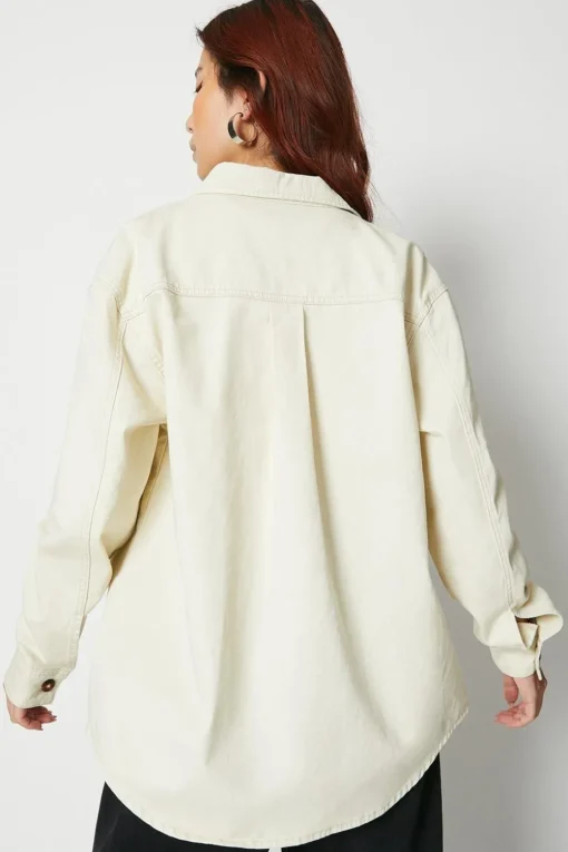 Acid Wash Oversized Denim Shirt