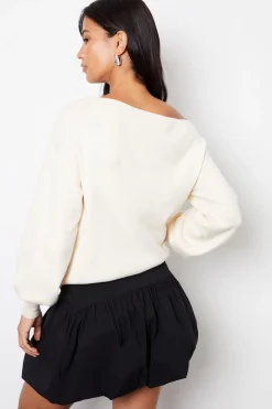 A-Line Mini Bubble Skirt With Stretch