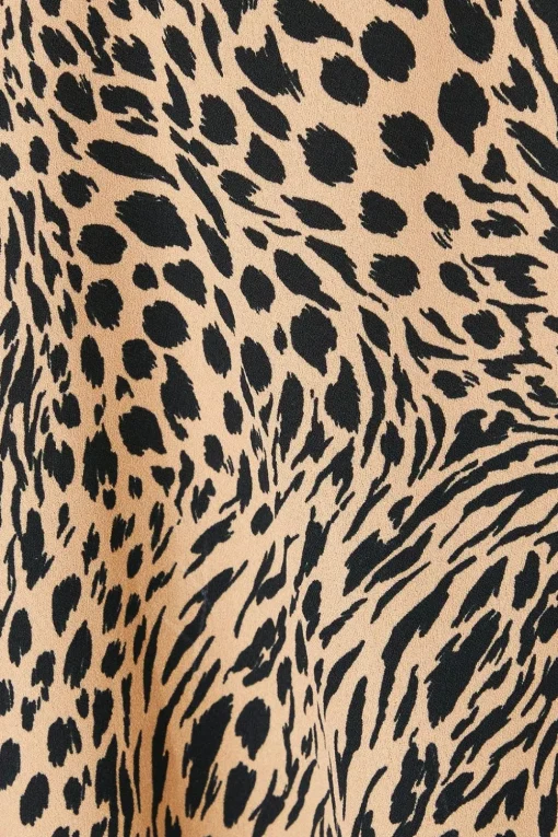 Animal Button Back Tea Blouse