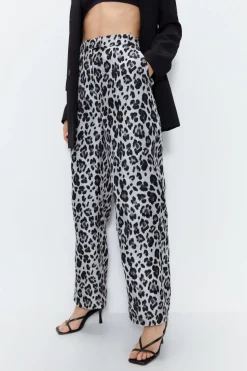 Animal Jacquard Straight Leg Trouser