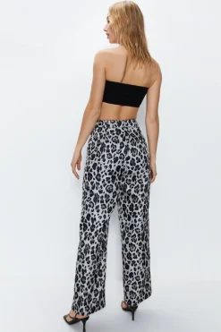 Animal Jacquard Straight Leg Trouser