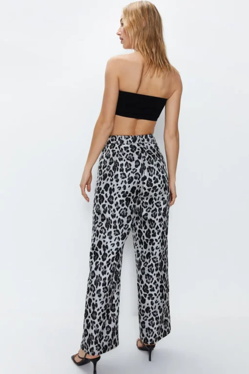 Animal Jacquard Straight Leg Trouser