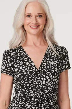 Animal Print High Low Maxi Dress