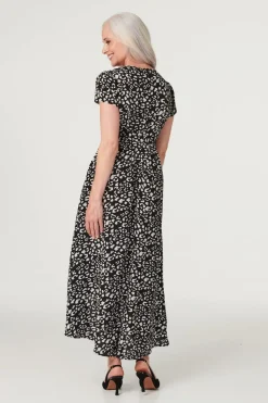 Animal Print High Low Maxi Dress