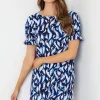 Animal Print Jersey Short Sleeve Shift Dress