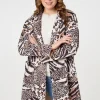Animal Print Longline Blazer Coat