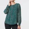 Animal Print Semi Sheer Blouse
