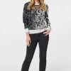Animal Print Sequin Detail Jumper