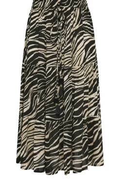 Animal Print Tiered Beach Skirt