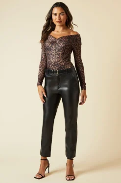 Animal Twist front long sleeve top