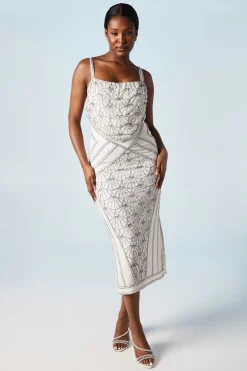 Art Deco Scallop Cowl Back Dress