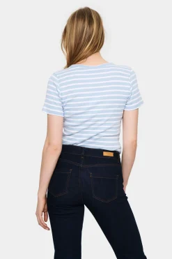 AsterSZ Short Sleeves Stripes T-shirt-Striped