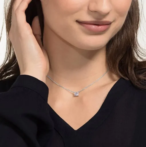 Attract Square Clear Crystal Necklace 5510696
