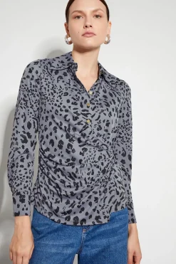 Aubrey Jersey Leopard Print Shirt
