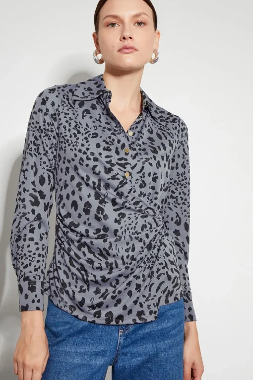 Aubrey Jersey Leopard Print Shirt
