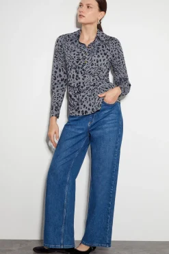 Aubrey Jersey Leopard Print Shirt