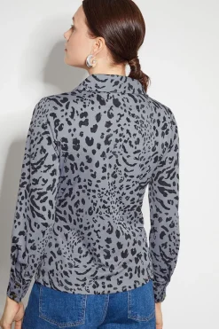Aubrey Jersey Leopard Print Shirt