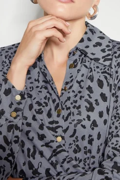 Aubrey Jersey Leopard Print Shirt