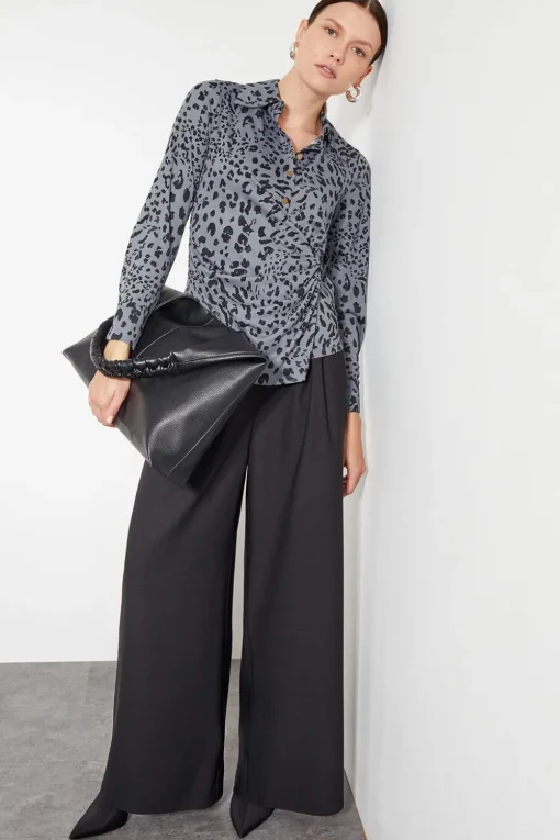 Aubrey Jersey Leopard Print Shirt