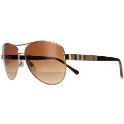 Aviator Gold Brown Brown Gradient Sunglasses