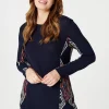 Aztec Panel Print Tunic Top