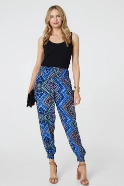 Aztec Print High Waist Harem Pants