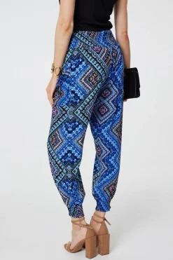 Aztec Print High Waist Harem Pants