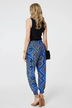 Aztec Print High Waist Harem Pants