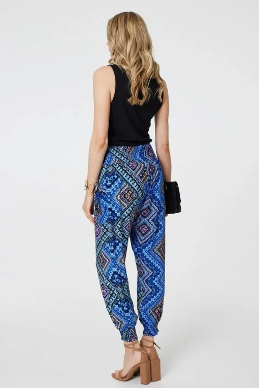 Aztec Print High Waist Harem Pants
