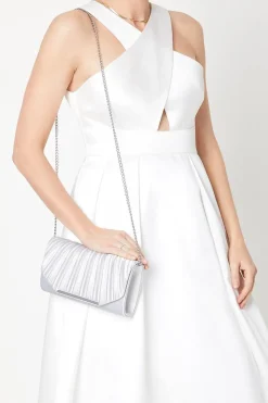 Bailey Satin Rouched Clutch Bag