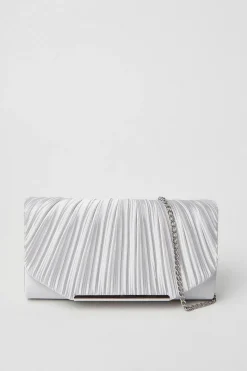 Bailey Satin Rouched Clutch Bag