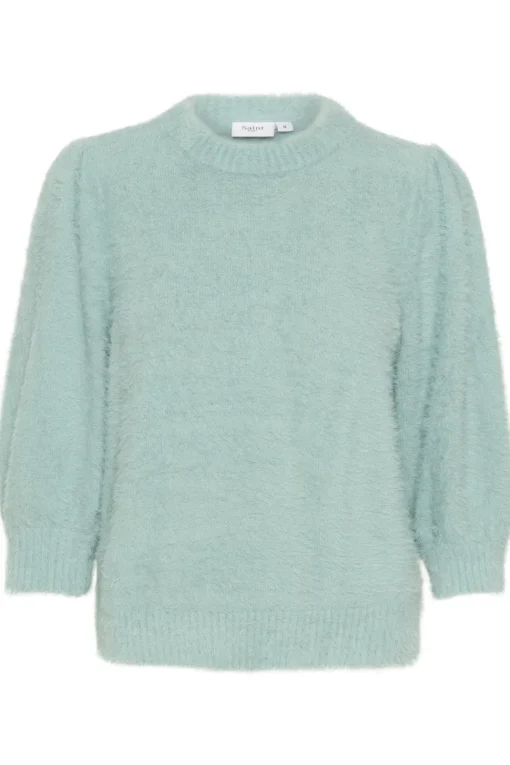 BanniSZ Fluffy Knit 3/4 Sleeves Pullover-